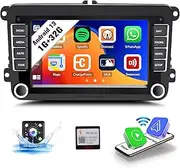 1G+32G Android VW Car Stereo for VW Volkswagen Seat Golf Passat Jetta 7 inch Touch Screen Car Radio with Apple CarPlay Android Auto GPS Navigation Bluetooth FM WiFi FM USB + Backup Camera