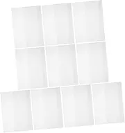 WEKAMOS 10Sheets Transparent Book Cover Film Reusable Scratch Book Protector Pouches Plastic Sleeves for Textbooks Notebooks Magazines