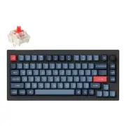 Keychron V1 Max QMK/VIA Fully Assembled Knob Wireless Custom Carbon Black Mechanical Keyboard - Gateron Jupiter Red [KBKCV1MD1]
