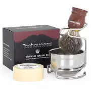 Shaving Brush Kit for Men, 4 in 1 Shaving Brushes Set Includes Badger Hair Shave