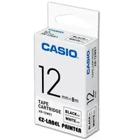 在飛比找momo購物網優惠-【CASIO 卡西歐】標籤機專用色帶-12mm白底黑字(XR