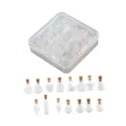 30Pcs Mini Glass Bottles Jars Small Wishing Bottles with Cork Lids Message