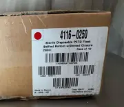 THERMO 250mL Disposable PETG Graduated Flask Baffles Vent Cap 4116-0250 NEW