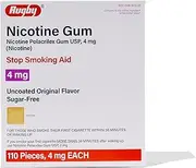 RUGBY Sugar Free Nicotine Gum 4Mg - Original - 110 Pieces