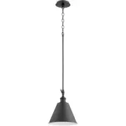 Quorum International 3391-69 Metal Cone Mini Pendant Noir