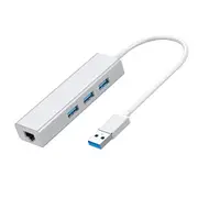 S91 4 in 1 USB 3.0 Data HUB with 3 Port USB 3.0 RJ45 for Tablet Laptop
