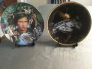 The Hamilton Collection STAR WARS Millenium Falcon & Han Solo Plate 1994 & 1997