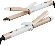 Lescolton 2 in 1 Travel Curling Flat Iron Multistyler Hair Straightener and C...