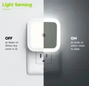 LED Square Night Light Plug In, Bedroom Energy Saver