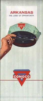 1962 Conoco Road Map: Arkansas NOS