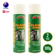 2X Helmar Silicone Spray H4000 300g Aerosol Food Grade Lubricating Non Staining