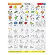 Melissa & Doug Alphabet Write-A-Mat Puzzle Double Sided