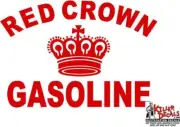 (REDC-1R) 12" wide RED - RED CROWN GAS PUMP OIL TANK DECAL