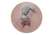 Bunny Rabbit Round Childrens Floor Rug - 160 x 160