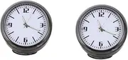 ULTECHNOVO 2pcs Car Clock Electric Clock Gauge Automotive Dashboard Timers Analog Cars Charger Radio Clock Mechanism Small Clock Portable Kit Car Vent Clips Car Air Vent Clip Clock Abs White