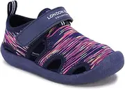 [LONDON FOG] Kids Toddler Corby Protective Water Shoe,Closed-Toe Sport Sandal- Unisex
