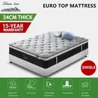 SINGLE Mattress 7 Zone Pocket Spring Ultra HD Foam Medium Firm Mattress 34CM