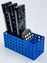 Blue Remote Control Organizer 5 Universal TV Home Theatre System Remotes