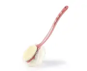 Long Handle Bath Brush Bristles Mesh Sponge Shower Cleaning Massager Pink