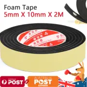 2M EVA Single Surface Foam Tape Speaker Gasket Tape Black Foam Adhesive Strip AU