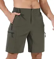 [Suwangi] Mens Hiking Cargo Shorts Quick-Dry Outdoor Athletic Short Travel Fishing Golf Tactical Short for Men with Multipocket