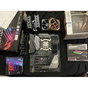 i7 8700K+Z370-F+64g記憶體+貓頭鷹塔扇 CPU+主機板+記憶體ASUS華碩Intel英特爾 主機