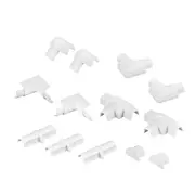 D-Line 13 Piece 16x8mm White Cable Cover Accessory Joiner Kit