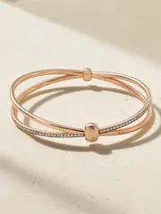 [Pomellato] Pomellato - Together Rhodium-plated 18-karat Rose Gold Diamond Bangle - M M Gold