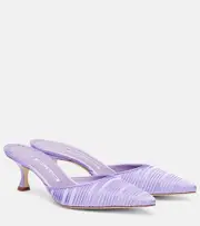 [Manolo Blahnik] Manolo Blahnik Carolyne 50 satin mules AU 11 purple