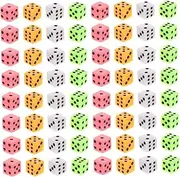 100pcs Colorful Dices Six Sided Plastic Dice Set for Board Games Crafting Math Learning Compact Tiny Game Pieces for Parties and Family Fun