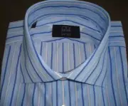 IKE BEHAR LONG SLEEVE DESIGNER DRESS SHIRT SIZE 17 1/2, 32-33