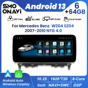 For Mercedes Benz C Class W204 S204 10.25" Car GPS Stereo 6+64GB Radio Player 4G