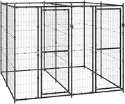 Outdoor Dog Kennel Steel 4.84 m² Large Pet Enclosure Backyard Dog House