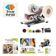 Mini Belt Sander, 7 Adjustable Speed Electric Knife Sharpener, 15 Degree Belt...