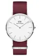 DW Daniel Wellington 手錶 Classic Roselyn 40mm 玫瑰紅織紋錶-白錶盤-銀框 (DW00100268)