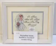 Vintage Framed Cross Stitch Art From This Day Forward Wedding Record NEW SEALED