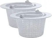 LeoLeozz Skimmer Basket for Pool | Swimming Pool Replacement Baskets | 2X Replacement Drain Filter Cleaning Tools for Lawn Garden Spa Debris Removal Cleanout Leaves