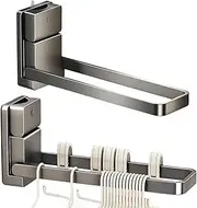 Furtryvl Suction Cup Towel Rack - Vacuum Suction Towel Holder Rack,No Drilling Bathroom Storage Rail for Kitchen Dorm Apartment Hotel