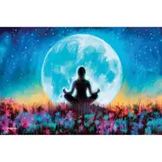 PD Moreno Moon Yoga Poster 91.5x61cm Home/Room Hanging Wall Display Decor