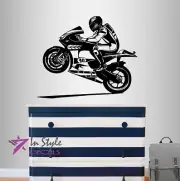 Vinyl Decal Motorcycle CUSTOM Small 8" x 10" 1418A #568