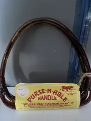 NEW Two 10" Brown Purse Handles Knitting Crochet Vintage