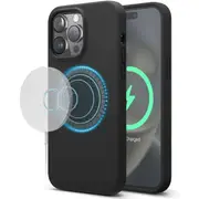 For iPhone 13 Pro Max Case MagSafe Liquid Silicone Anti-Scratch Gel Rubber Shockproof Protective Magnetic Cover for Apple (2021) - Black