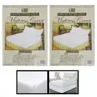 2 Twin Size Bed Mattress Cover Plastic Waterproof Fitted Protector Mite Dust Bug