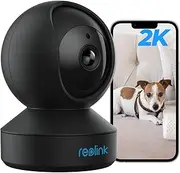 Reolink WiFi Indoor Surveillance Camera 3MP 2K, Baby Camera 360° Guardianship, Human Detection Dog Cat Baby Monitor Home IP Camera, Pan&Tilt/Night Vision/Audio 2 Ways, E1 Black
