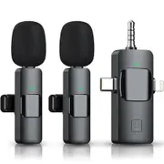 Wireless 3-in-1 Mini Microphone with 2.4G Ultra-Low Delay for or iPhone/Android/Video Recording/Vlog