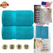 Hotel Quality Extra Large Bath Sheets - 2 Pack Cotton Towels, Absorbent 600 GSM