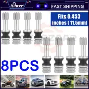 8pcs Stainless Steel Wheel Tire Valve Stems Hight Pressure Bolt in with Caps ∫