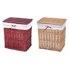 Laundry Hamper with Lid Handwoven Storage Basket Laundry Basket Large Opening