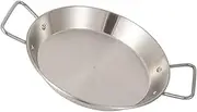 GRIRIW 1Pc Stainless Steel Binaural Frying Pan for Camping Home Cooking Non Stick Kitchen Gadget for Pancakes Fried Eggs Grilled Meat More Even Heating Food Safe Cooking