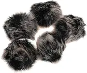 WESIEVYA 5pcs Microphone Windproof Fur Cover Flush Mic Cover Lapel Microphone Windscreen Furry Microphone Lavalier Speaker Voice Amplifier Lapel Clip on Mic Clip on Speaker Wind